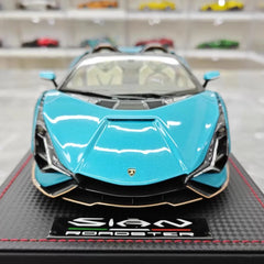 [MR Collection] 1:18 Lamborghini 2020 Sian Roadster Blue Model Car Resin