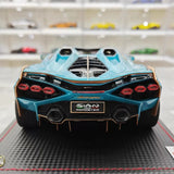 [MR Collection] 1:18 Lamborghini 2020 Sian Roadster Blue Model Car Resin
