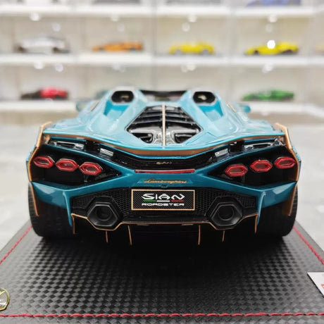 [MR Collection] 1:18 Lamborghini 2020 Sian Roadster Blue Model Car Resin