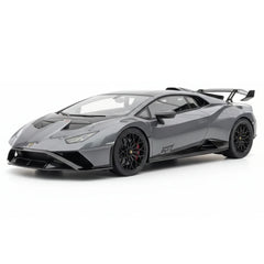 [MR Collection] 1:18 Lamborghini 2021 Huracan STO grigio modellino di auto resina