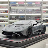 [MR Collection] 1:18 Lamborghini 2021 Huracan STO Gray Model Car Resin