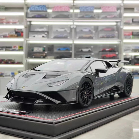 [MR collection] 1:18 Lamborghini 2021 Huracan STO gris voiture miniature Resin