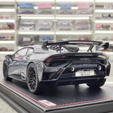 [MR Collection] 1:18 Lamborghini 2021 Huracan STO Gray Model Car Resin