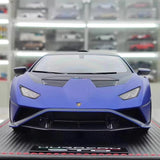 [MR Collection] 1:18 Lamborghini 2021 Huracan STO blauw modelauto Hars
