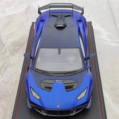 [MR Collection] 1:18 Lamborghini 2021 Huracan STO Blue Model Car Resin