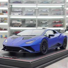 [MR Collection] 1:18 Lamborghini 2021 Huracan STO Blue Model Car Resin