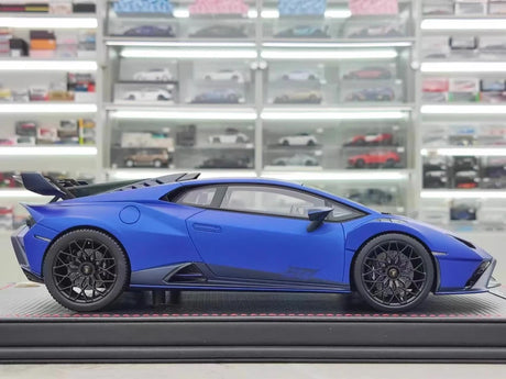 [MR collection] 1:18 Lamborghini 2021 Huracan STO bleu voiture miniature Resin