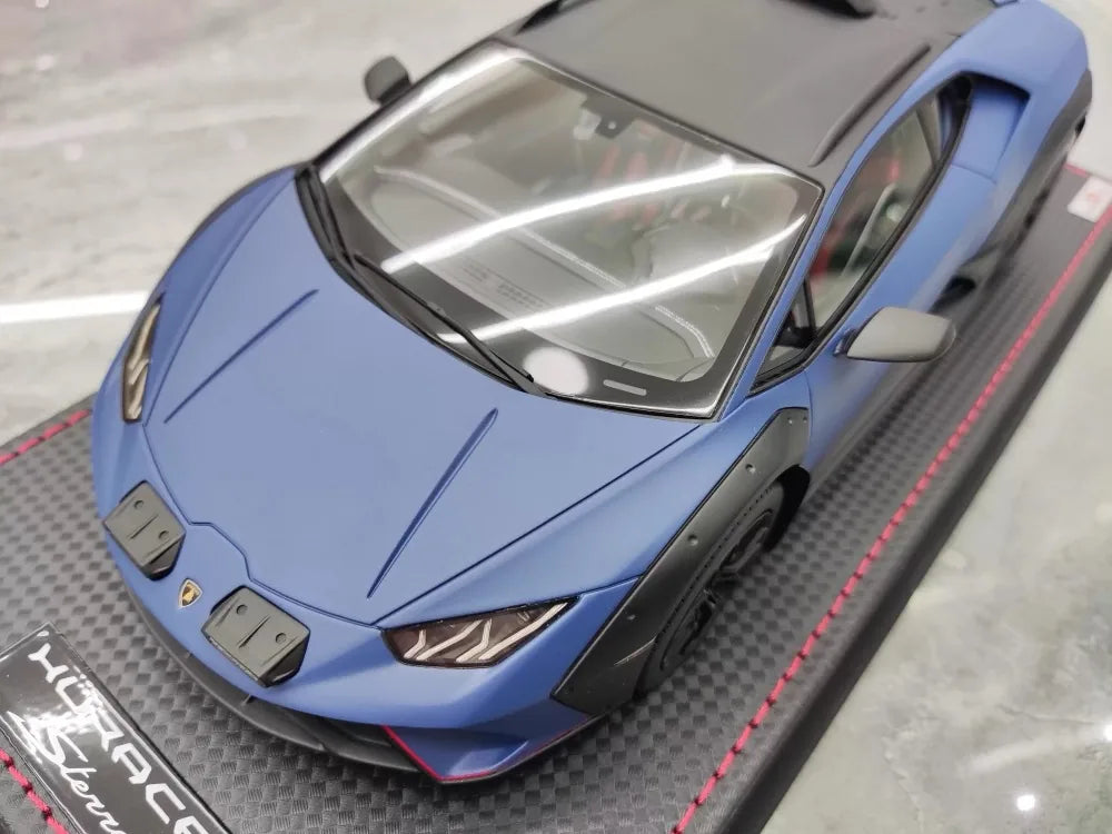 [MR collection] 1:18 Lamborghini 2022 Huracan Sterrato bleu voiture miniature Resin