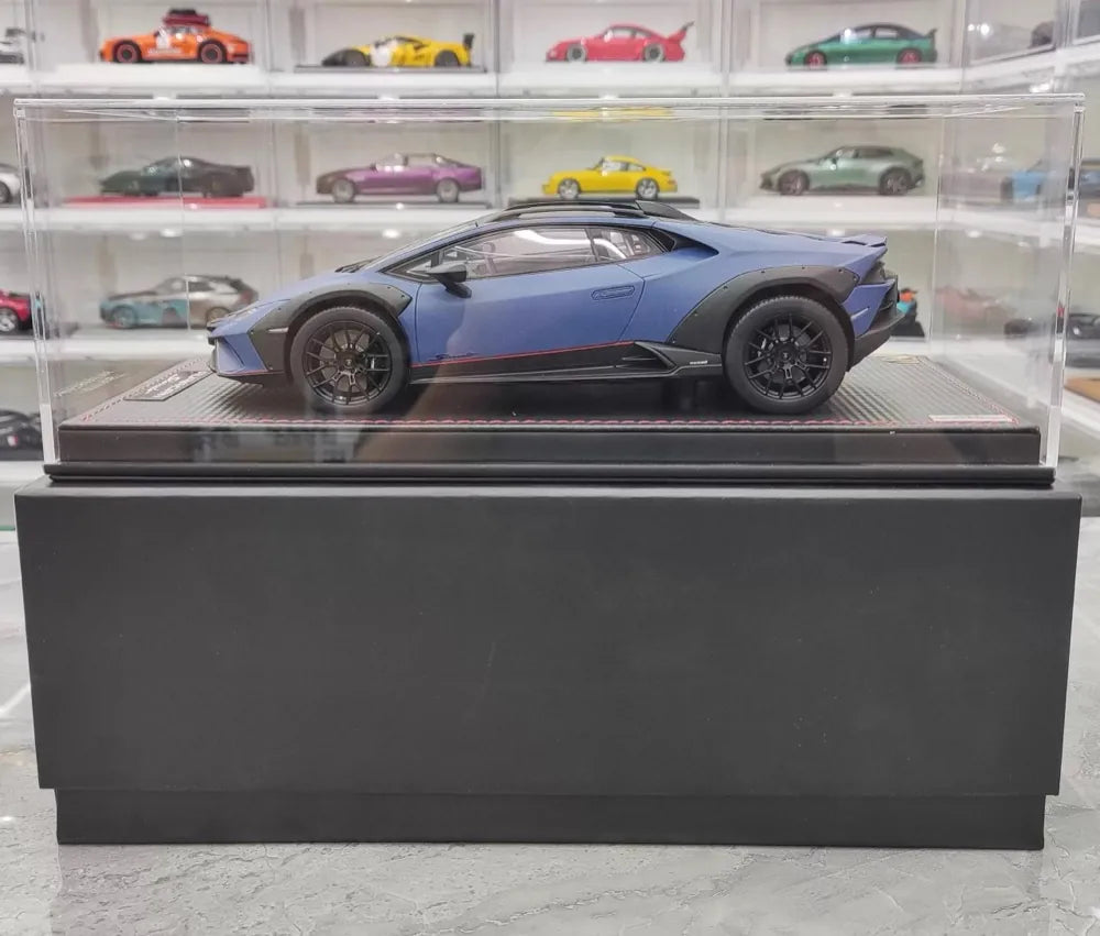 [MR collection] 1:18 Lamborghini 2022 Huracan Sterrato bleu voiture miniature Resin