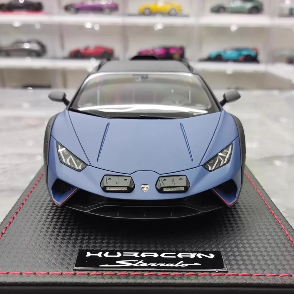[MR collection] 1:18 Lamborghini 2022 Huracan Sterrato bleu voiture miniature Resin