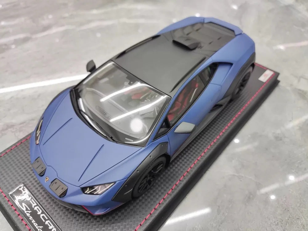 [MR collection] 1:18 Lamborghini 2022 Huracan Sterrato bleu voiture miniature Resin