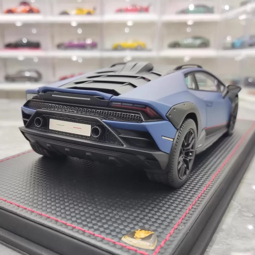 [MR collection] 1:18 Lamborghini 2022 Huracan Sterrato bleu voiture miniature Resin