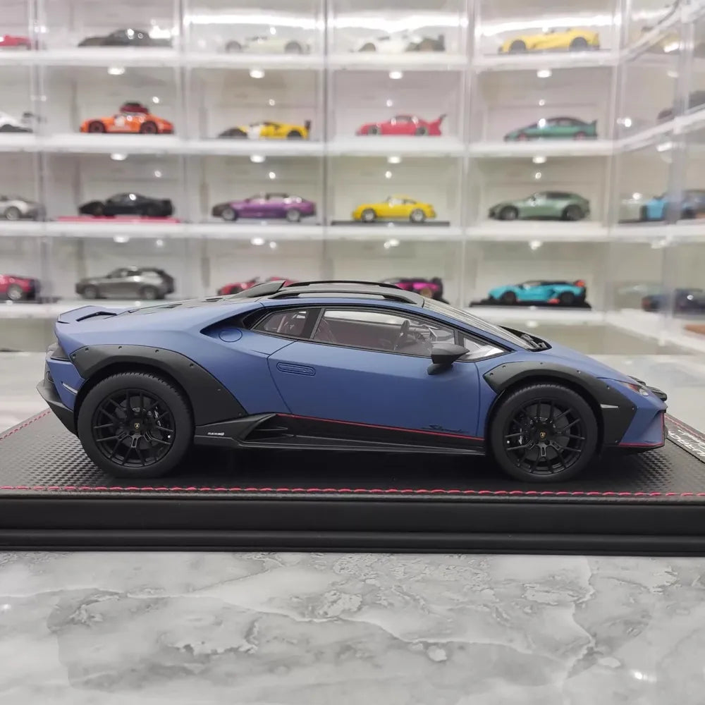 [MR collection] 1:18 Lamborghini 2022 Huracan Sterrato bleu voiture miniature Resin