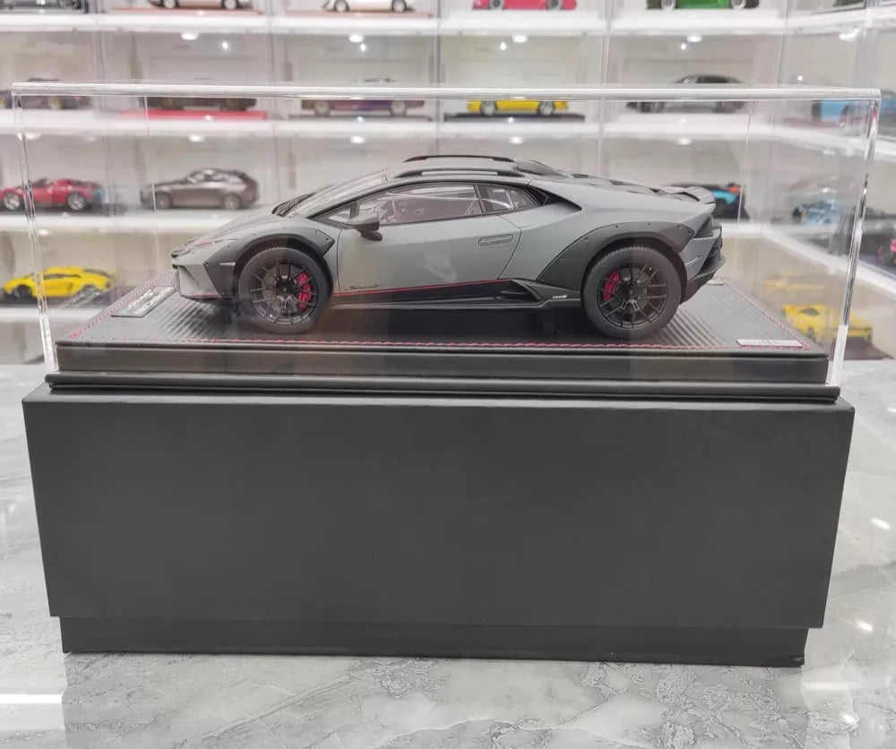 [MR Collection] 1:18 Lamborghini 2022 Huracan Sterrato grigio modellino di auto resina