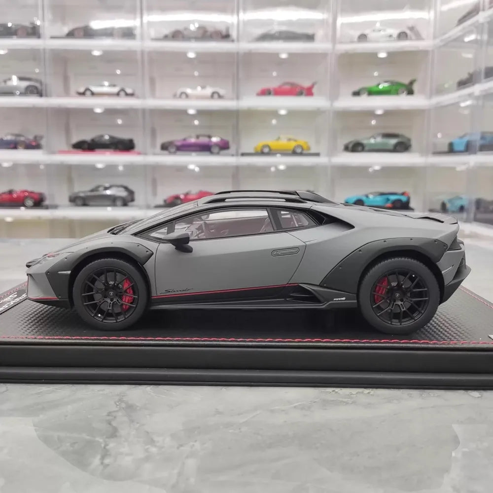 [MR Collection] 1:18 Lamborghini 2022 Huracan Sterrato grigio modellino di auto resina