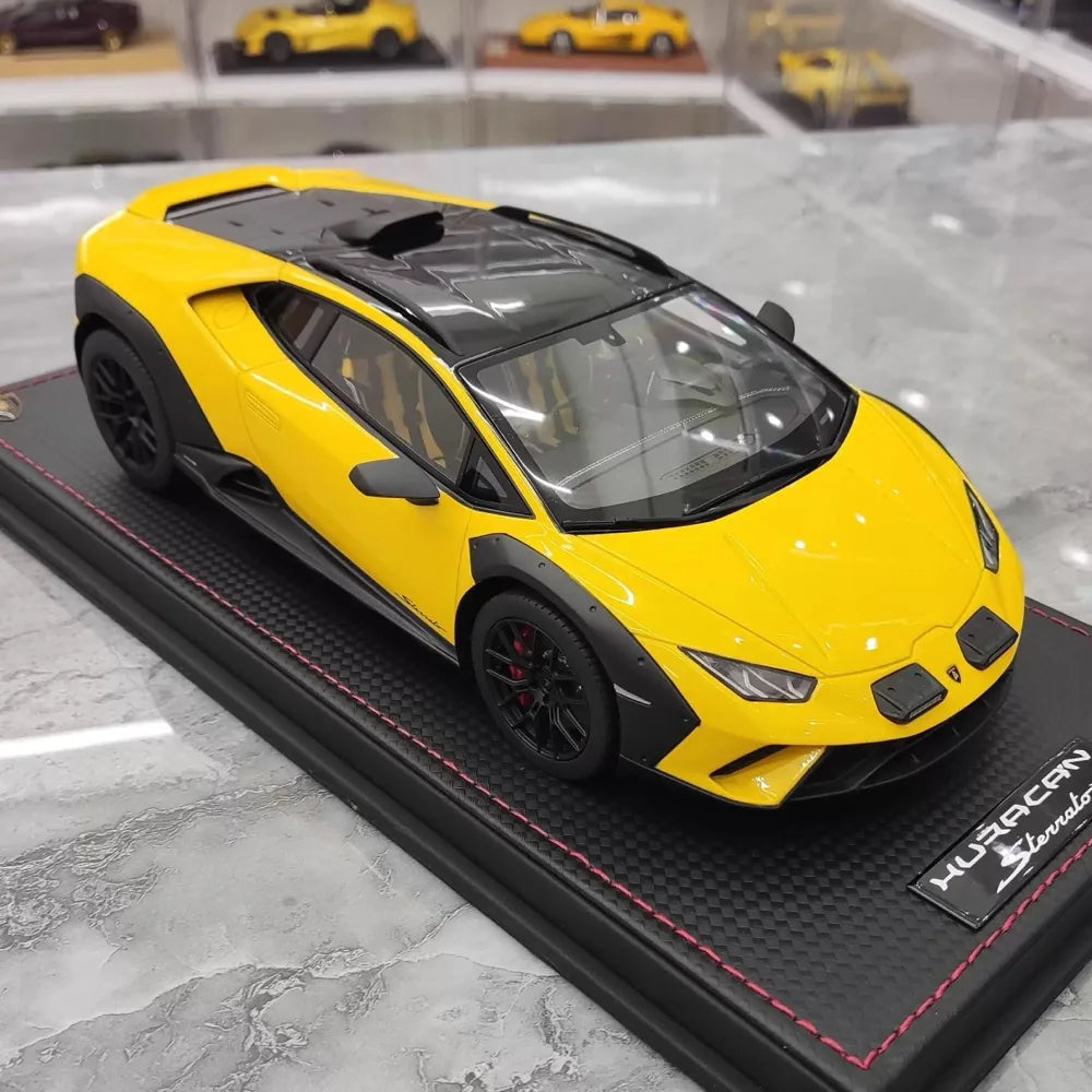 [MR collection] 1:18 Lamborghini 2022 Huracan Sterrato jaune voiture miniature Resin