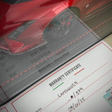 [MR Collection] 1:18 Lamborghini 2023 Invencible Coupe rosso modellino di auto resina