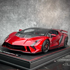 [MR Collection] 1:18 Lamborghini 2023 Invencible Coupe rosso modellino di auto resina