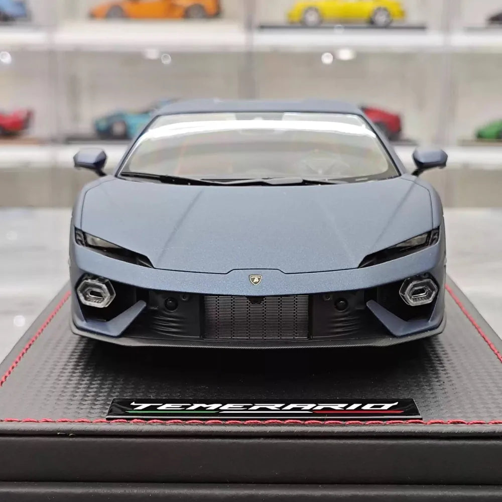 [MR Collection] 1:18 Lamborghini 2024 Temerario AP Blue Model Car Resin