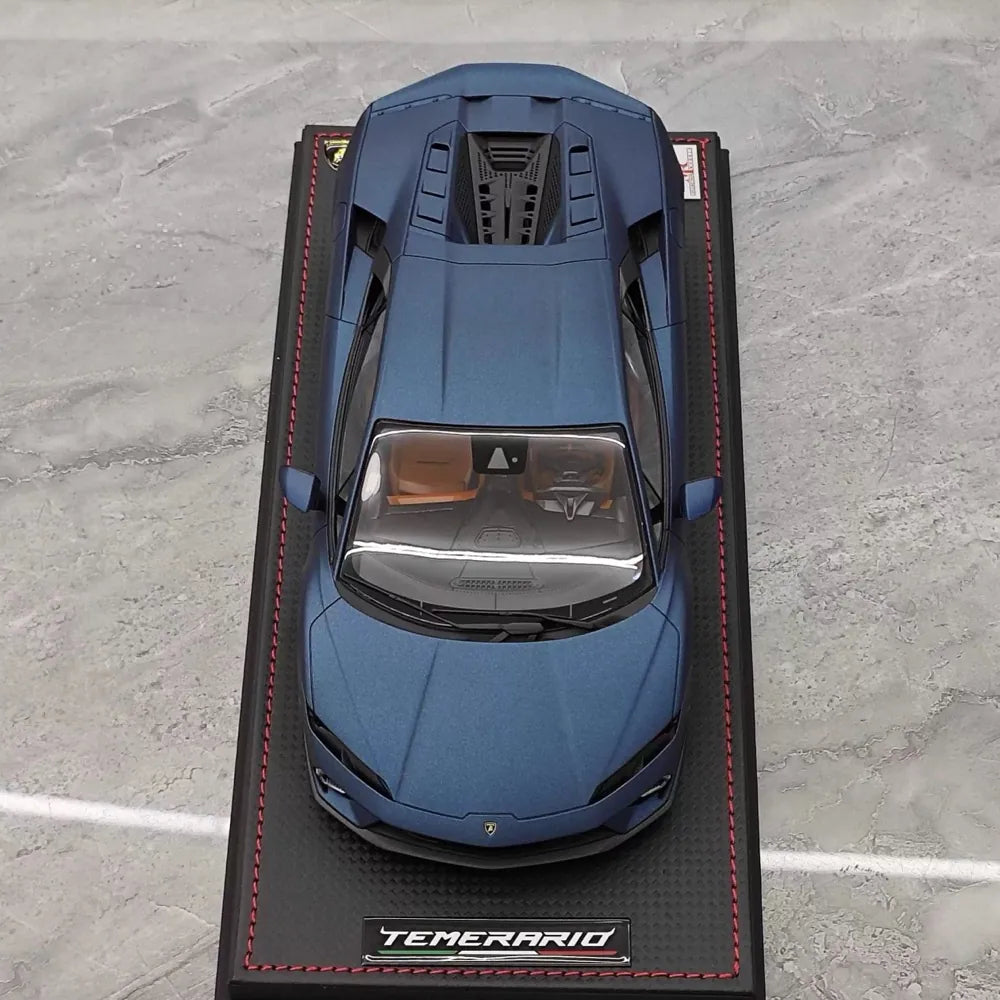[MR Collection] 1:18 Lamborghini 2024 Temerario AP Blue Model Car Resin