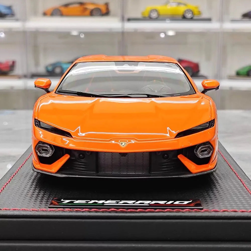 [MR Collection] 1:18 Lamborghini 2024 Temerario AP Orange Model Car Resin