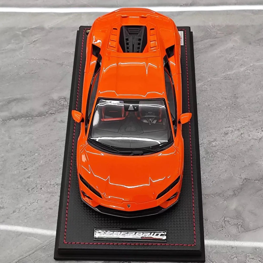 [MR Collection] 1:18 Lamborghini 2024 Temerario AP Orange Model Car Resin