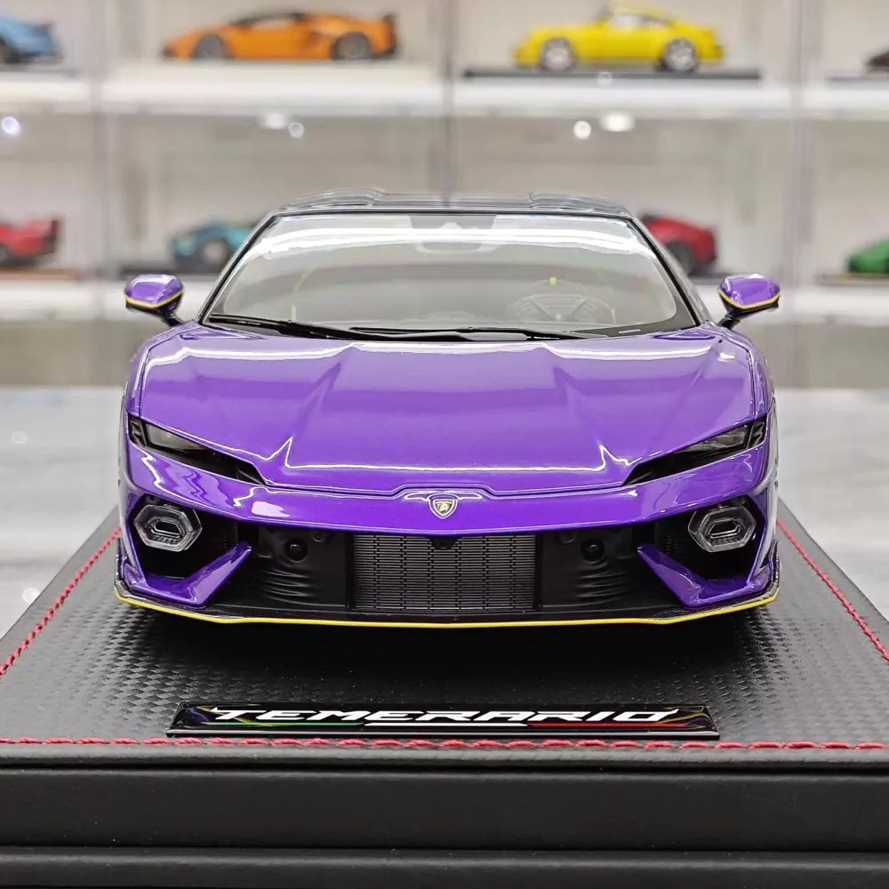 [MR Collection] 1:18 Lamborghini 2024 Temerario AP Purple Model Car Resin