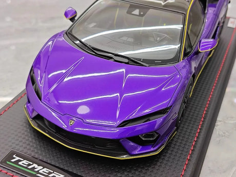[MR Collection] 1:18 Lamborghini 2024 Temerario AP Purple Model Car Resin