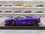 [MR Collection] 1:18 Lamborghini 2024 Temerario AP Purple Model Car Resin