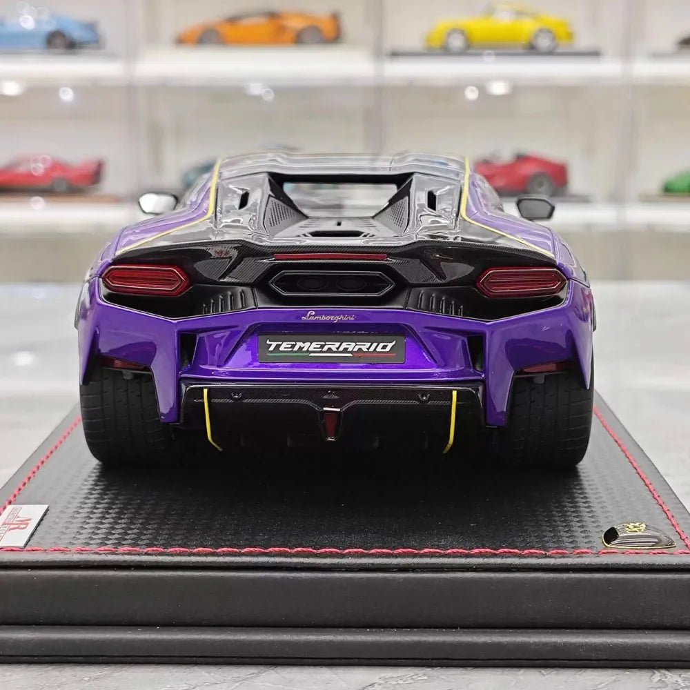 [MR Collection] 1:18 Lamborghini 2024 Temerario AP Purple Model Car Resin