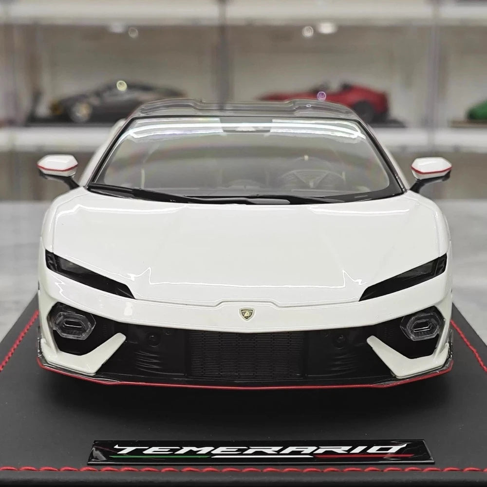 [MR Collection] 1:18 Lamborghini 2024 Temerario AP White Model Car Resin