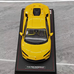 [MR Collection] 1:18 Lamborghini 2024 Temerario AP giallo modellino di auto resina