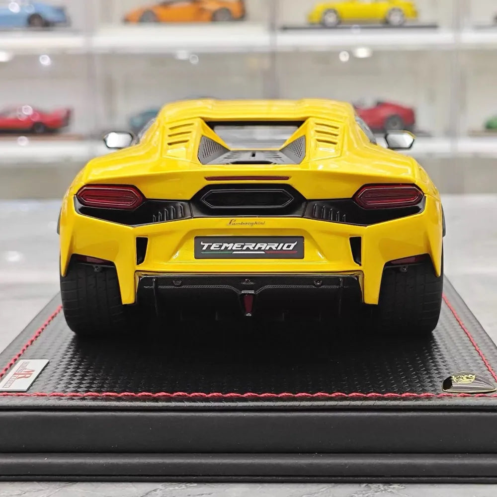 [MR Collection] 1:18 Lamborghini 2024 Temerario AP giallo modellino di auto resina