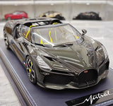 [MR Collection] 1:18 Bugatti W16 Mistral Roadster Black Model Car Resin
