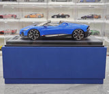 [MR Collection] 1:18 Bugatti W16 Mistral Roadster Blue Model Car Resin