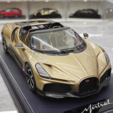 [MR Collection] 1:18 Bugatti W16 Mistral Roadster Gold Model Car Resin