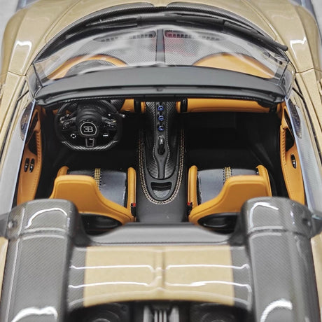[MR Collection] 1:18 Bugatti W16 Mistral Roadster Gold Model Car Resin