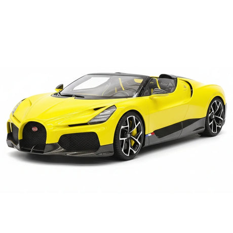 [MR Collection] 1:18 Bugatti W16 Mistral Roadster Yellow Model Car Resin