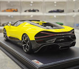 [MR Collection] 1:18 Bugatti W16 Mistral Roadster Yellow Model Car Resin