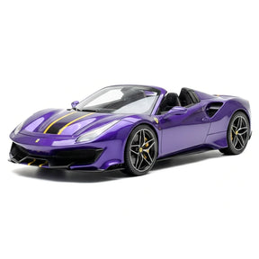 [MR Collection] 1:18 Ferrari 2018 488 Pista Purple Model Car Resin