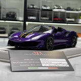 [MR Collection] 1:18 Ferrari 2018 488 Pista Purple Model Car Resin