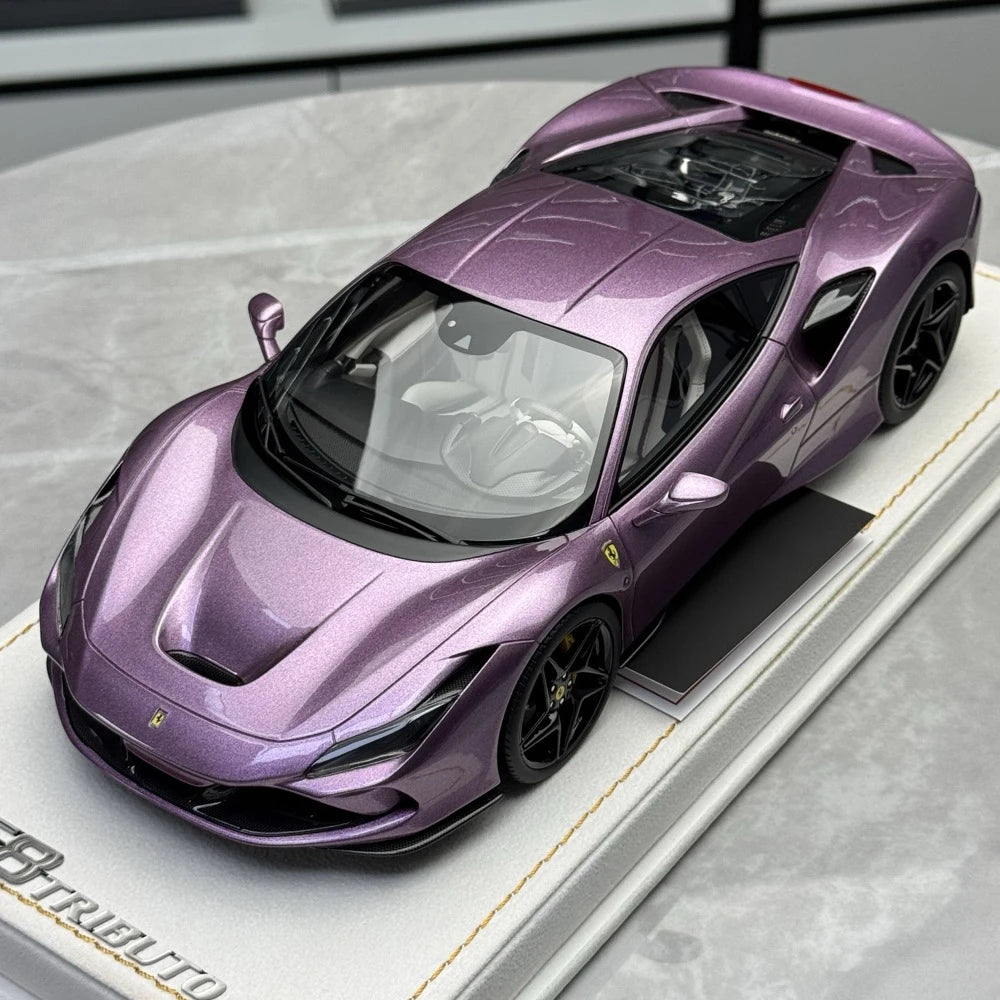 [MR Collection] 1:18 Ferrari 2019 F8 Tributo Purple Model Car Resin