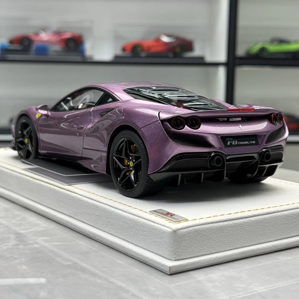 [MR Collection] 1:18 Ferrari 2019 F8 Tributo Purple Model Car Resin