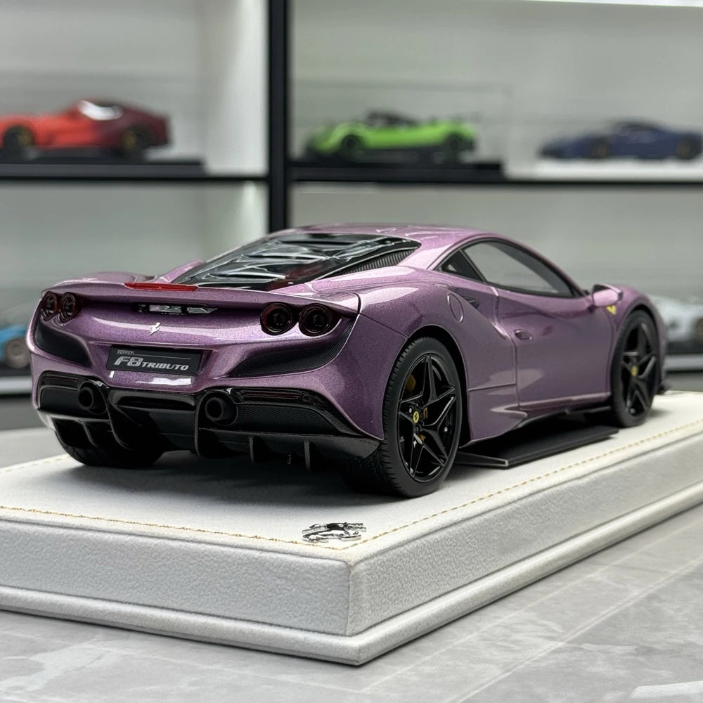 [MR Collection] 1:18 Ferrari 2019 F8 Tributo Purple Model Car Resin