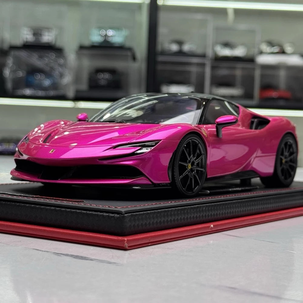[MR Collection] 1:18 Ferrari 2019 SF90 Stradale Purple Model Car Resin