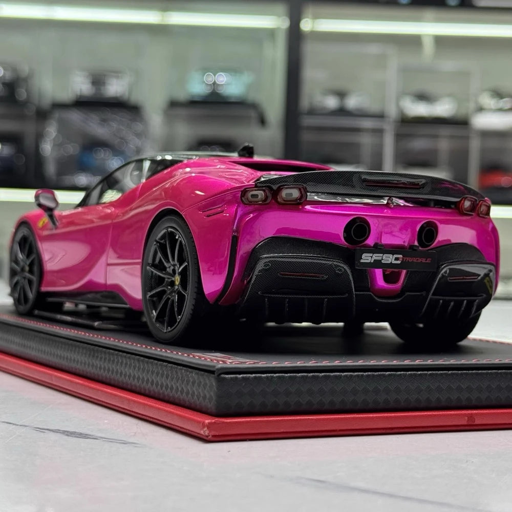[MR Collection] 1:18 Ferrari 2019 SF90 Stradale Purple Model Car Resin