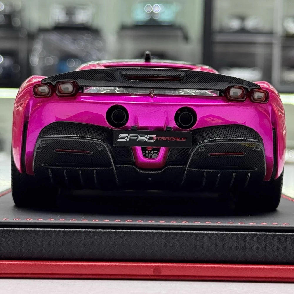 [MR Collection] 1:18 Ferrari 2019 SF90 Stradale Purple Model Car Resin