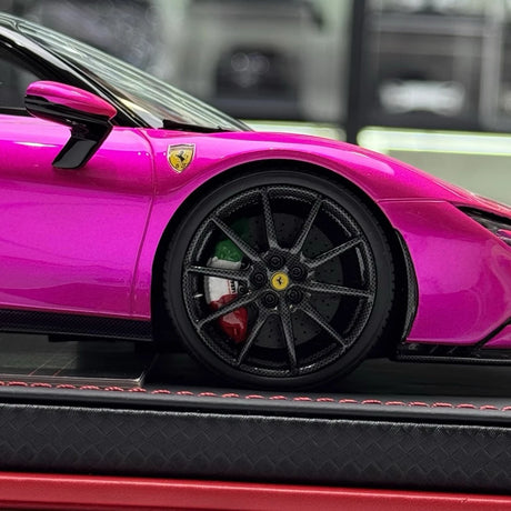 [MR Collection] 1:18 Ferrari 2019 SF90 Stradale paars modelauto Hars