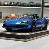 [MR Collection] 1:18 Ferrari 2023 296 GTS Blue Model Car Resin
