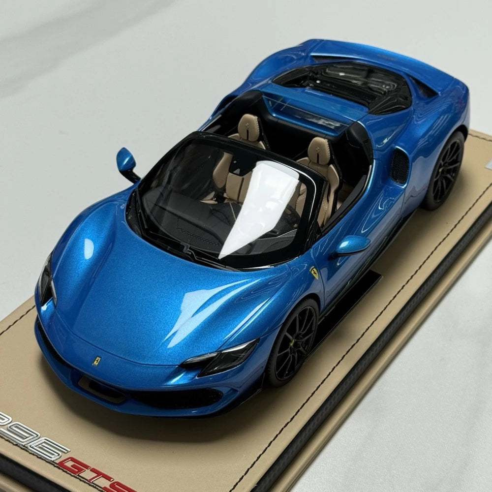 [MR Collection] 1:18 Ferrari 2023 296 GTS Blue Model Car Resin